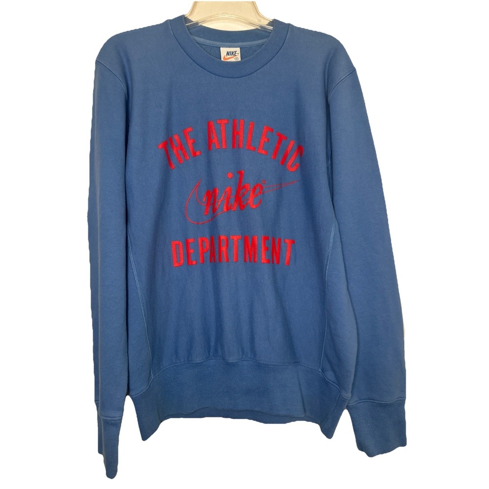 Vintage Nike Athletic Department White Tag‎ Logo Sweatshirt Pullover Size Small